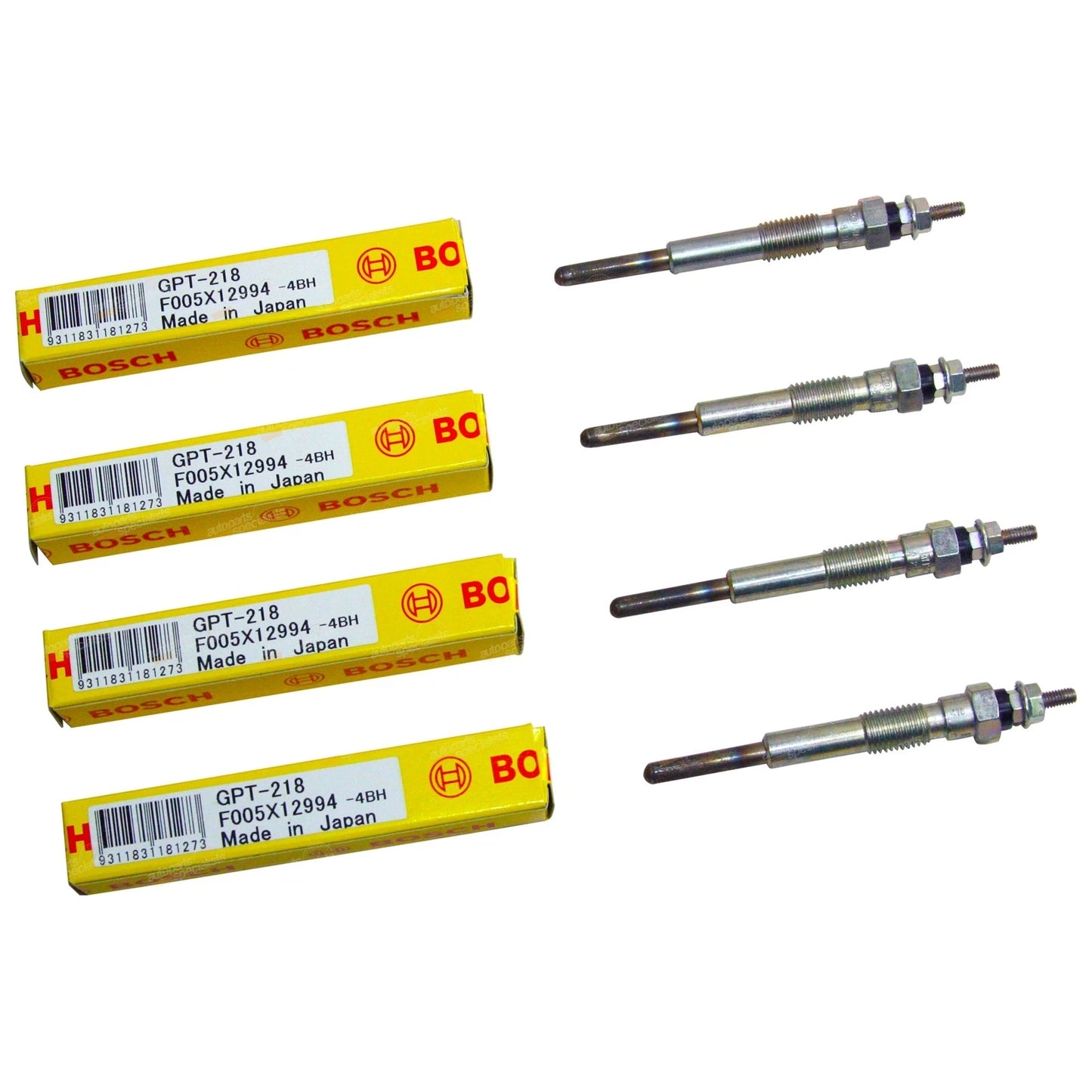 Set of 4 Diesel Glow Plugs for Landcruiser BJ42 (1981–1984)
