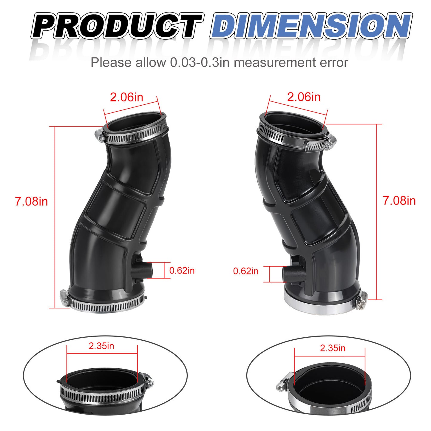 Air Box Intake Tube with Elbow for Yamaha Raptor YFM 660R (2001–2005)