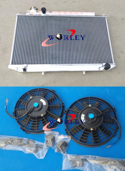 Aluminum Radiator for Toyota Cressida MX83 (1989–1993) with Fans