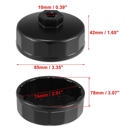74mm 14 Flute Oil Filter Wrench Socket Remover for Mercedes Benz