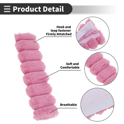 Set of 2 Rose Red Seat Belt Cover Pads for Universal Fit (24cm)