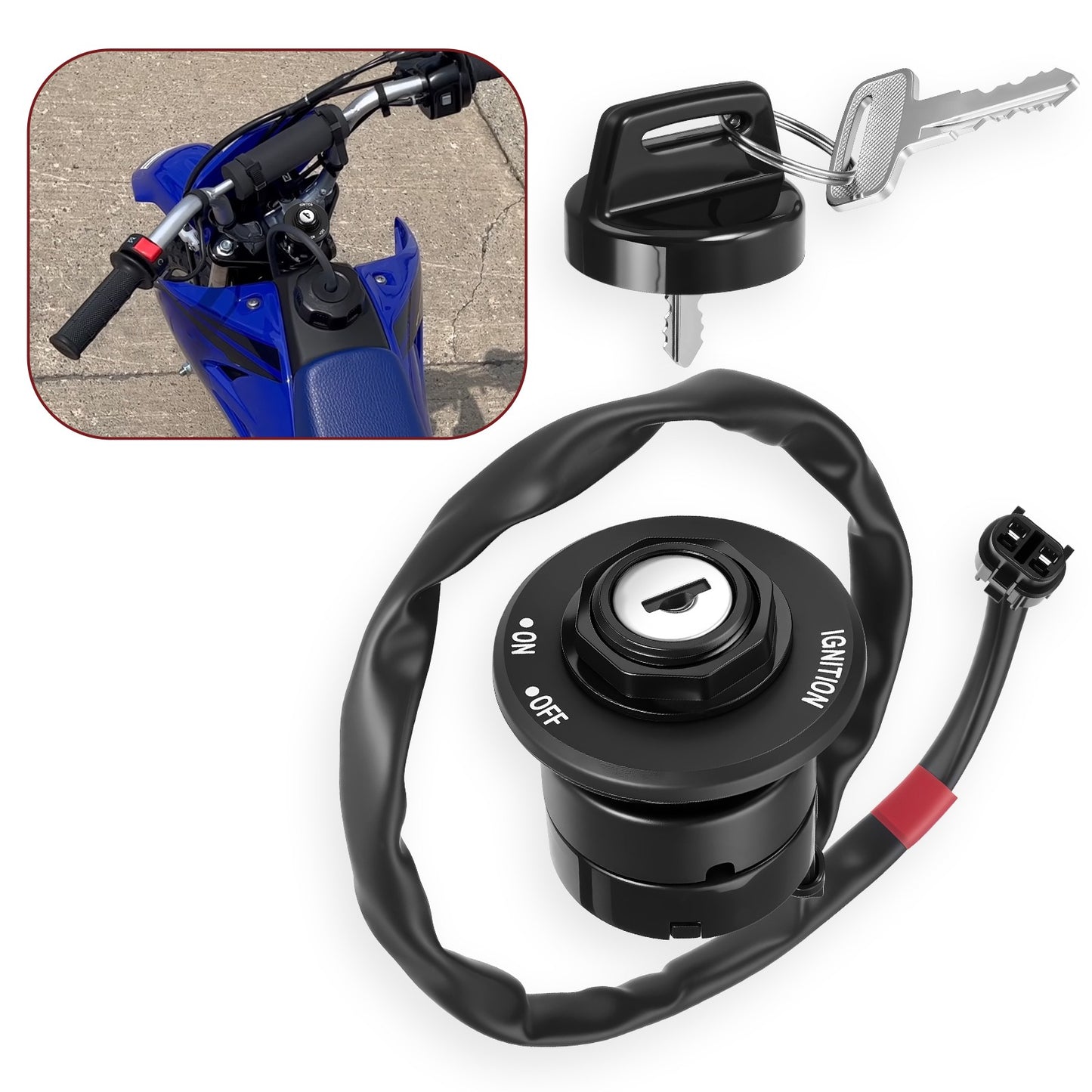 Ignition Switch Assembly with 2 Keys for Yamaha TTR50E (2006–2024)