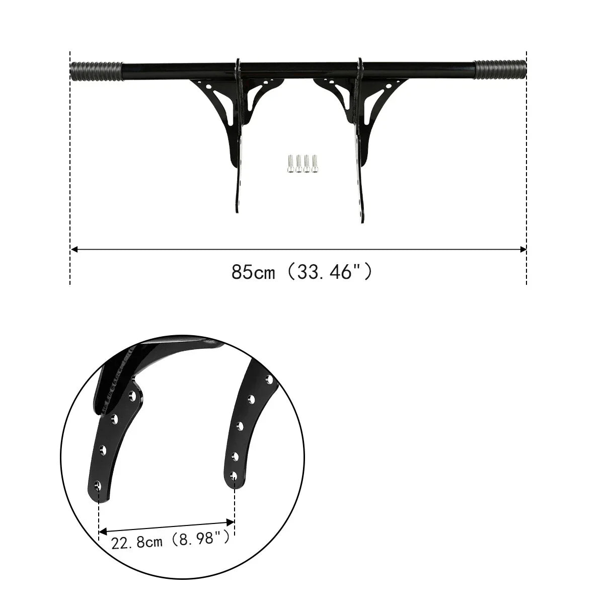 Black Highway Footpeg Crashbar for Harley Softail Low Rider Street Bob (18-25)
