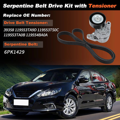 Drive Belt Tensioner Kit 90K-39358 for Nissan Altima Rogue (2013–2018)