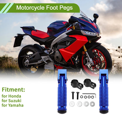 Foot Pegs for Honda, Suzuki, Yamaha (Motorcycle) - Blue