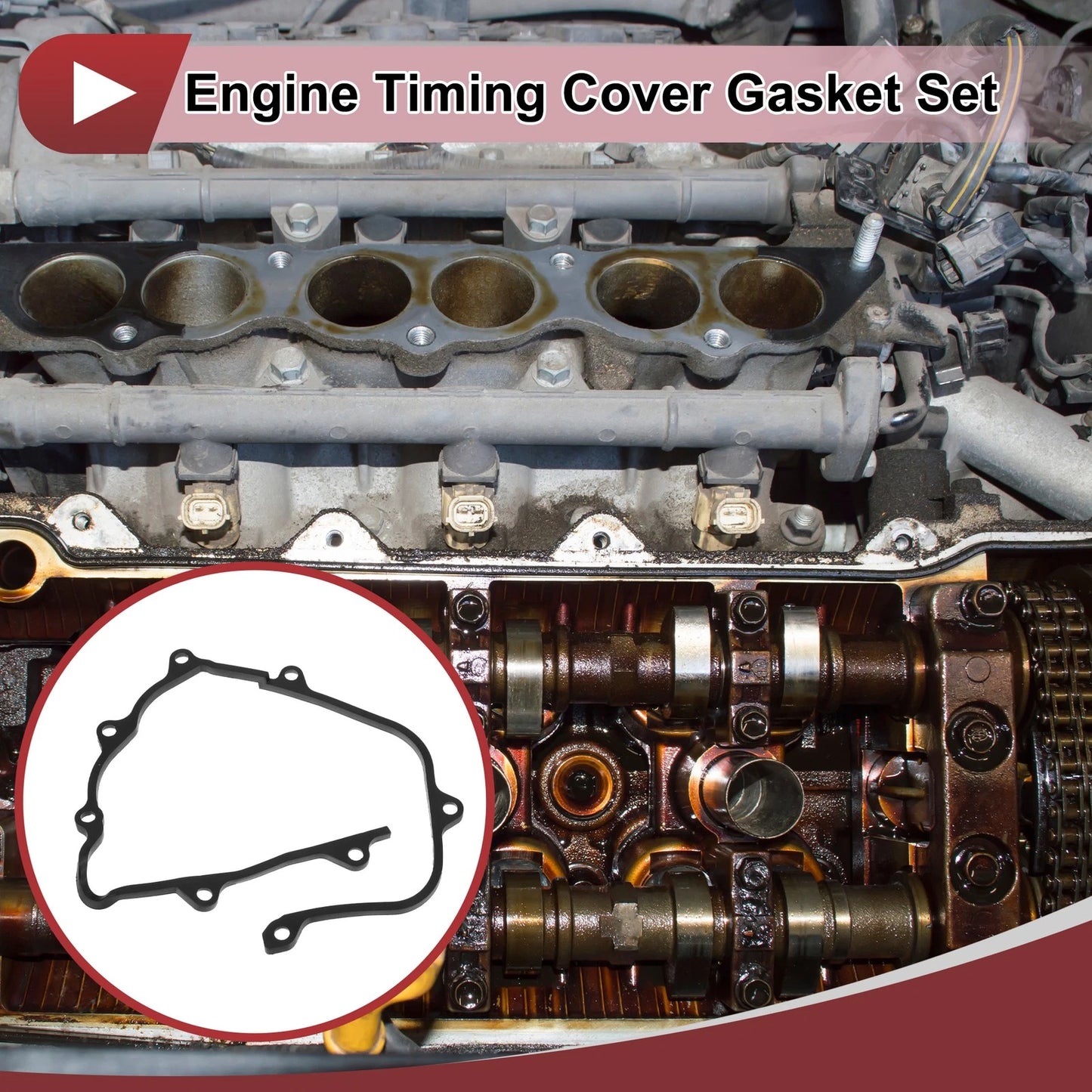 Engine Timing Cover Gasket Set No.13594AA052 for Subaru 2.2L 2.5L (1996–2006)