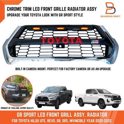 Chrome LED Front Grille for Toyota Hilux Revo Ute (2020-2025)