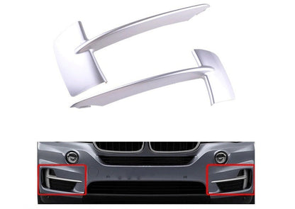 Set of 2 Front Bumper Lower Grille Trim Covers for BMW X5 (2014–2017) Silver