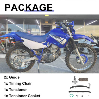 Cam Timing Chain & Guide Tensioner for Yamaha TTR225 TTR230 XT225 TW200 (2000–2023)