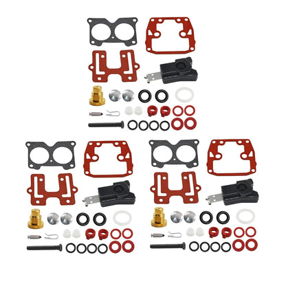 Set of 3 Carburetor Rebuild Kits for Johnson Evinrude 140-200 HP