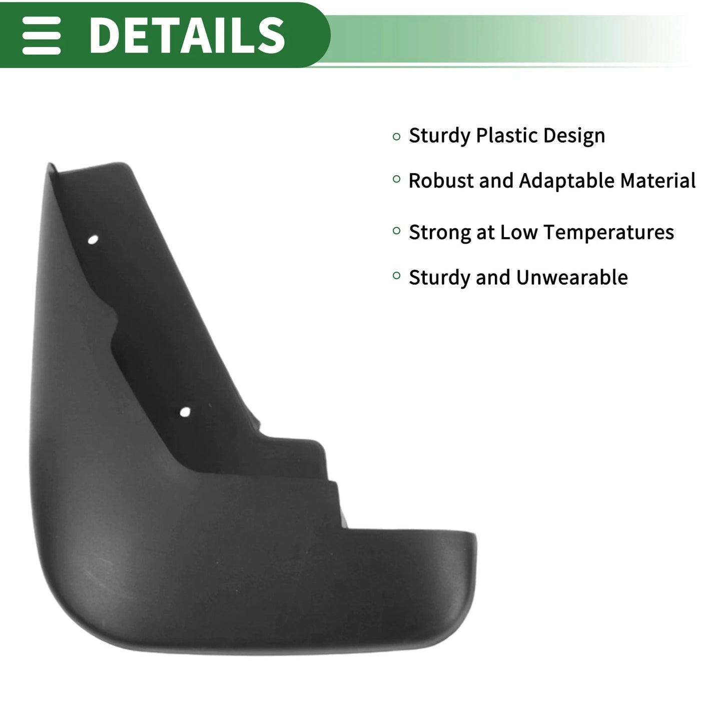 Mud Flaps Splash Guards for Ford Mondeo 2.0 (2003–2007) W/ Mounts