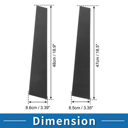 Set of 4 Door Pillar Window Trim for VW Touran (2016–2019) Carbon Fiber