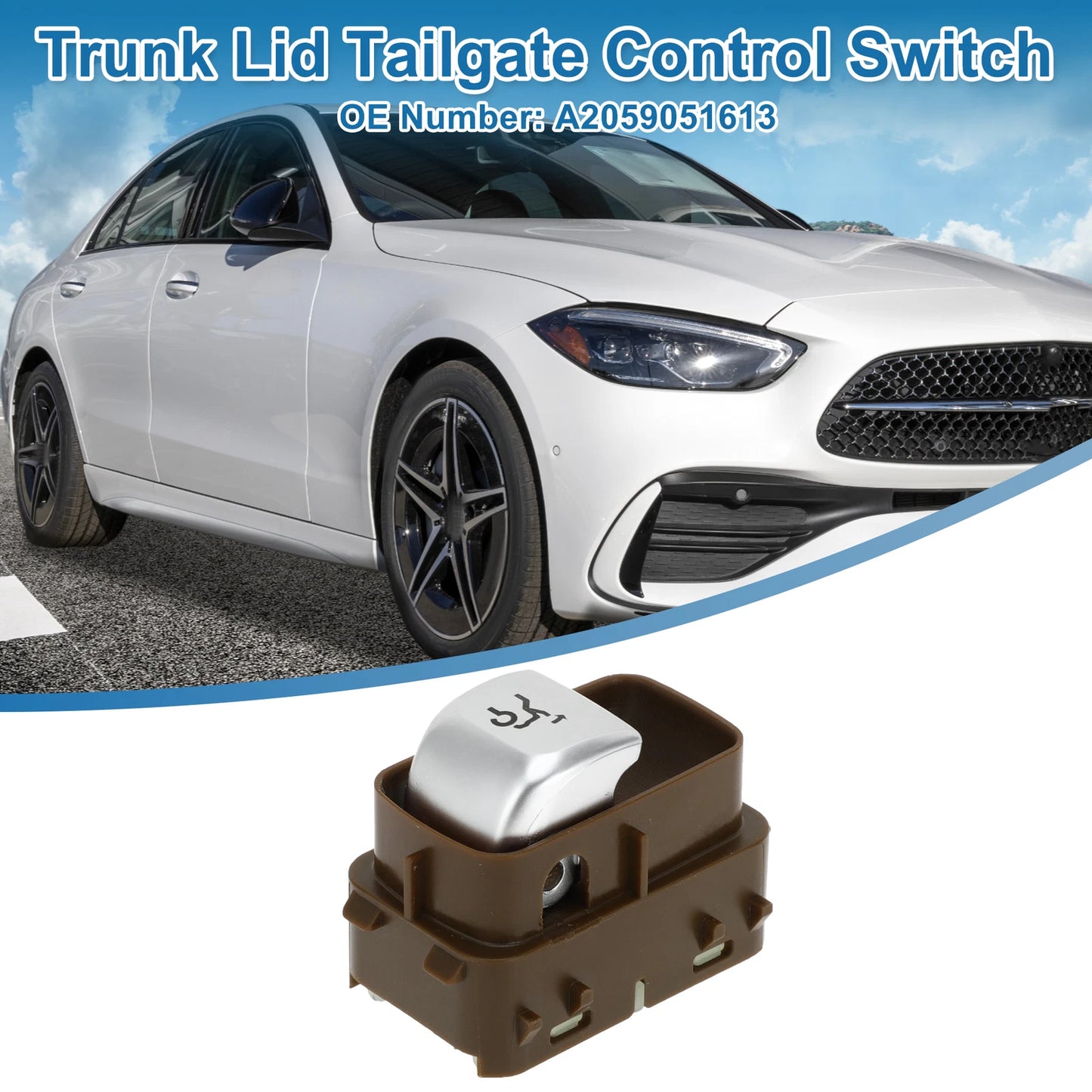 Trunk Release Switch No.A2059051613 for Mercedes-Benz C180 (2017–2018) Brown