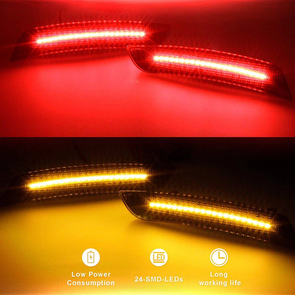 4 x LED Bumper Side Marker Lights Smoked for Chevy Camaro (2016-2021)