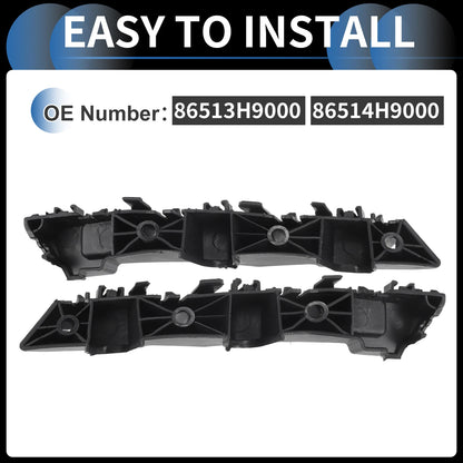1 Pair Front Bumper Retainer Bracket No. 86513H9000 for Kia Rio (2018–2020)