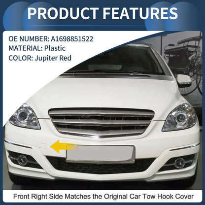 Front Bumper Tow Hook Cover for Mercedes-Benz B-Class (2005-2011) - Jupiter Red