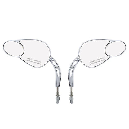 Black/Chrome Rear-View Mirrors for Harley Softail, Touring, Sportster 883-1200