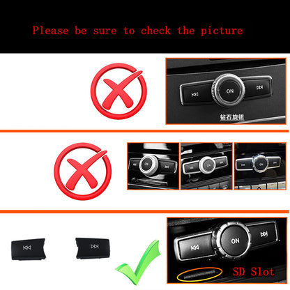 CD Audio Control Button Knob Cover Kit for Mercedes-Benz W166 (2012–2015)