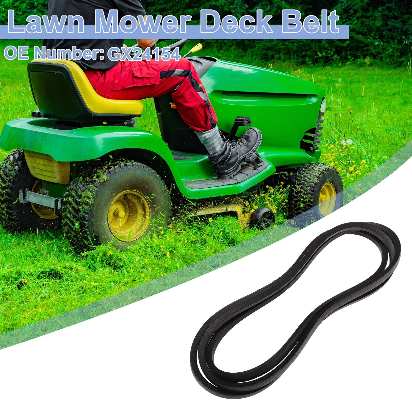 Lawn Mower Deck Belt for John Deere D105 E100 X105 X106 (2010–2021)