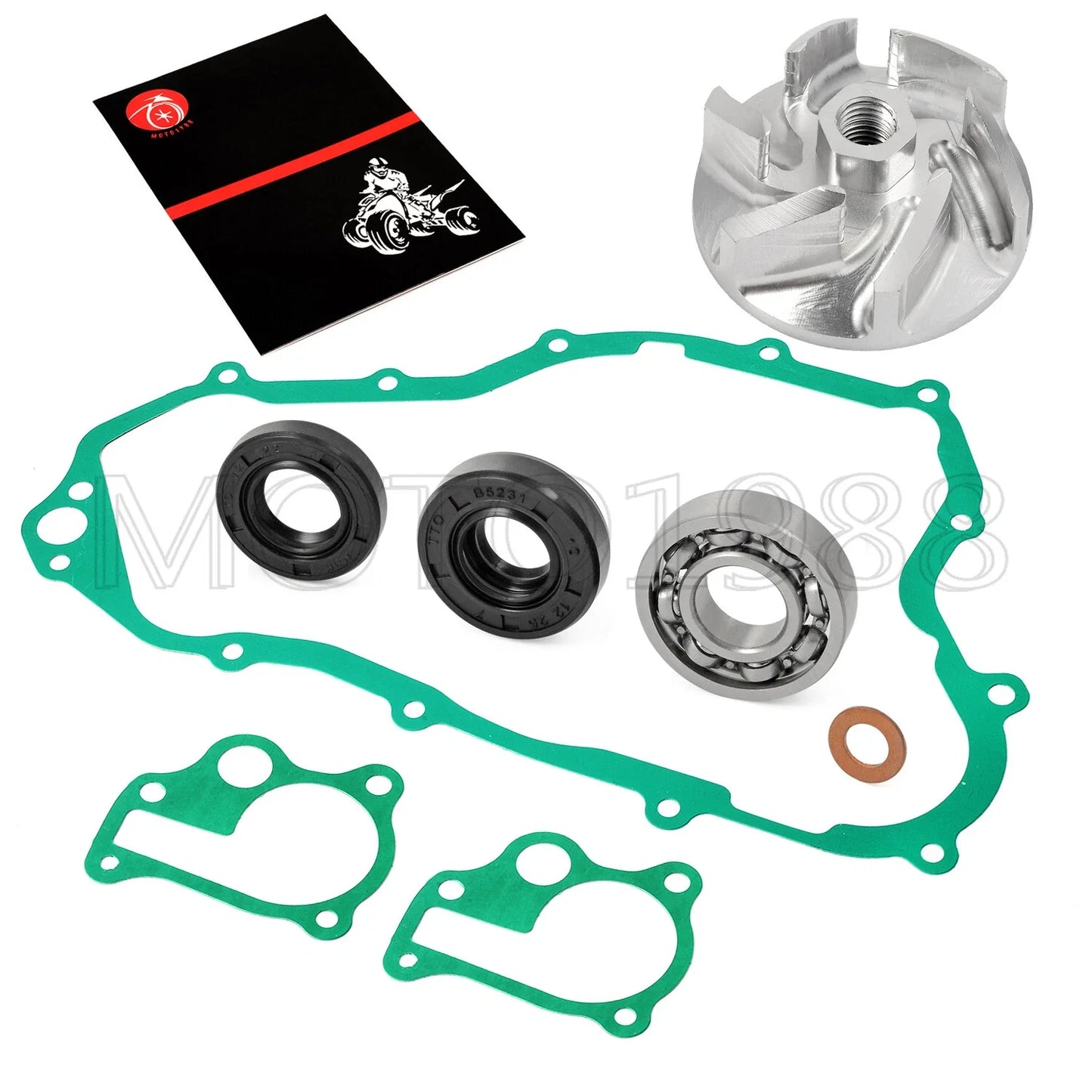 Water Pump Rebuild Kit Impeller Gaskets Seals for Honda CR250R (1992–2001)