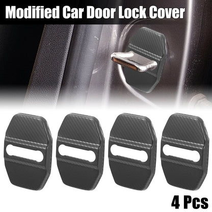 4 x Car Door Lock Latch Covers for Dodge Charger (2016-2021) Black & Gray