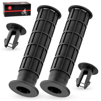 Set of 2 Handlebar Grips with End Guards for Honda Rancher 420 (2007–2024)