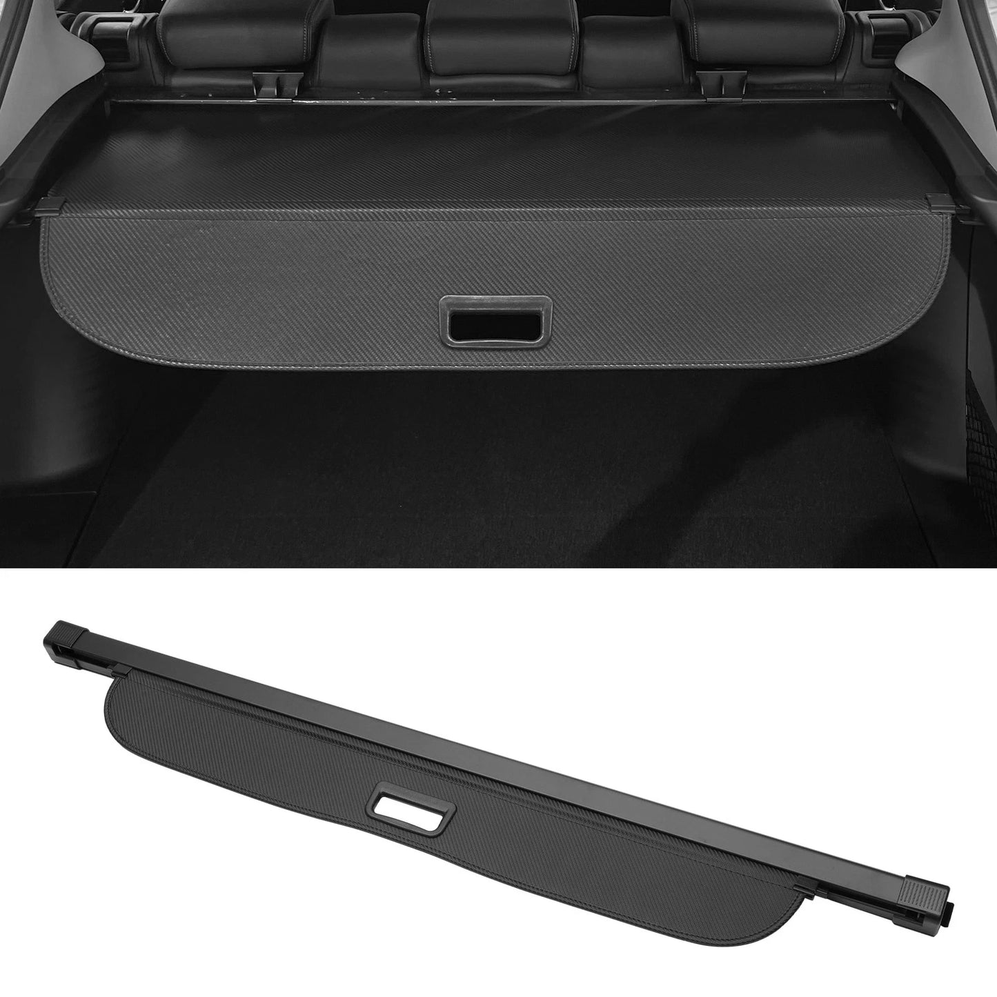 Retractable Cargo Cover for Mitsubishi Outlander (2014–2020) Carbon Fiber Black