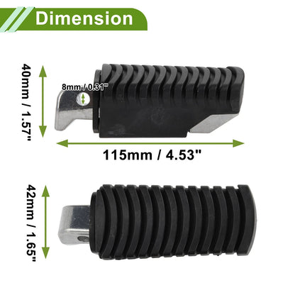 Motorcycle Foot Pegs for BMW F750GS (2016–2022) Rubber Black 1 Pair