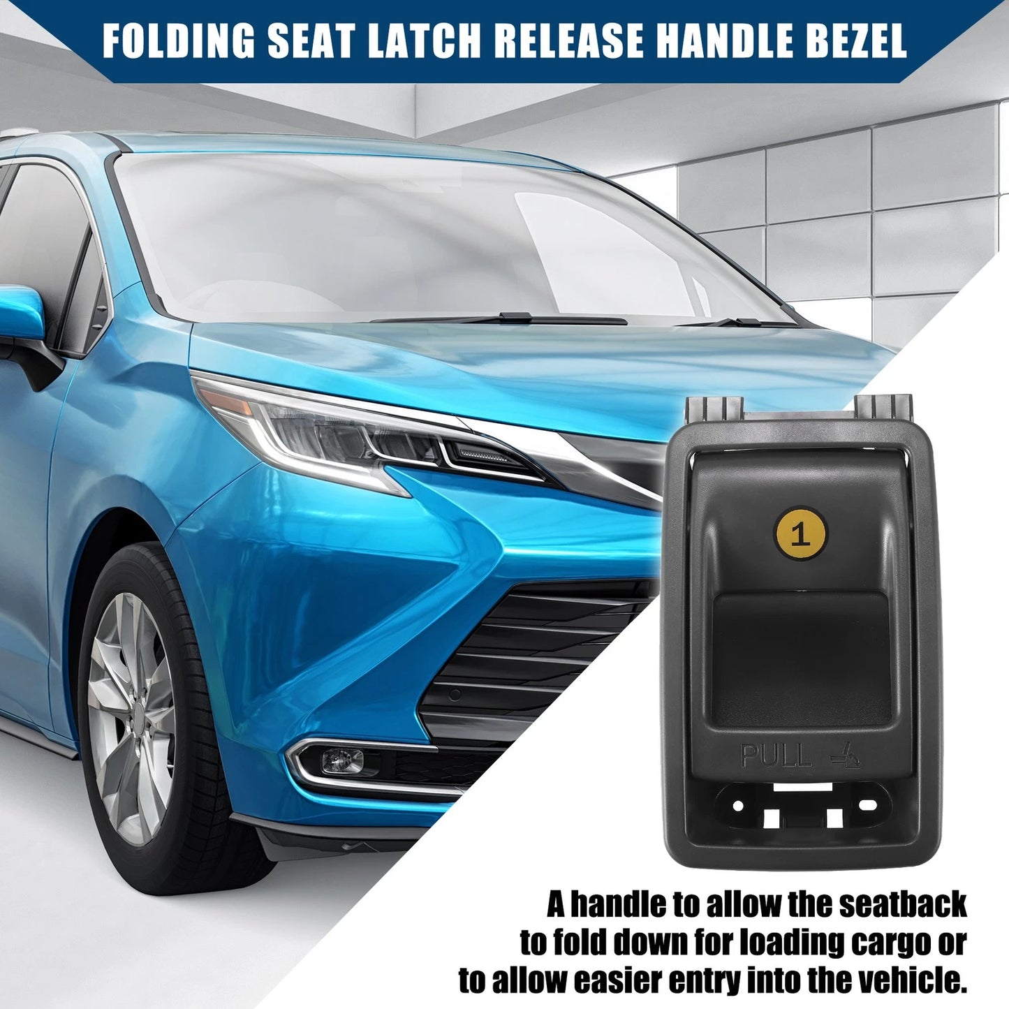 Folding Seat Latch Release Handle for Toyota Sienna (2015–2020) No.7290908011B2
