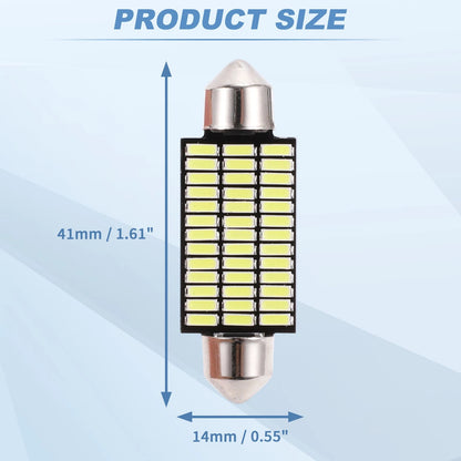 2X LED Dome Light Bulbs 4014 Chip 39 41mm