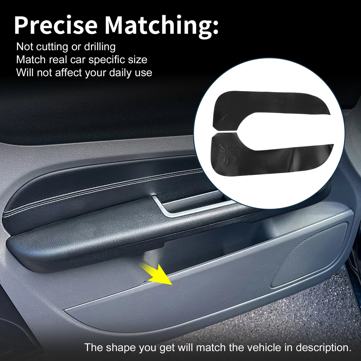 Faux Leather Anti Kick Pad Sticker for Volvo XC60 (2018–2024)
