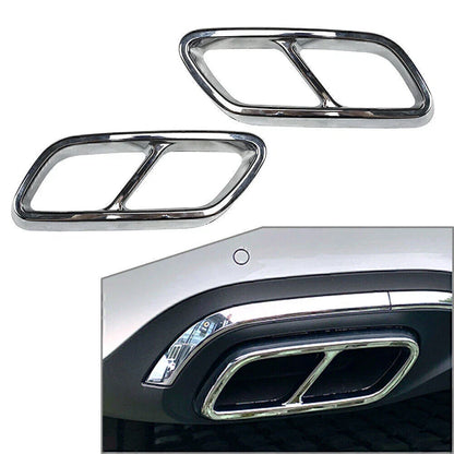 Chrome Rear Exhaust Muffler Tail Pipe Cover Trim for Mercedes C-Class (2022-2023)