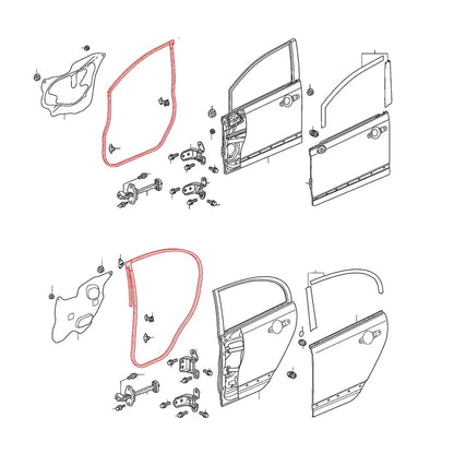 Door Weatherstrip Set for Honda Civic Hybrid (2006–2010)