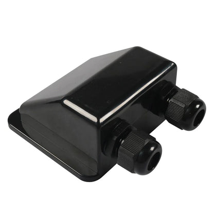 Black Double Wire Cable Entry Gland Box for Solar Panel RV Caravan