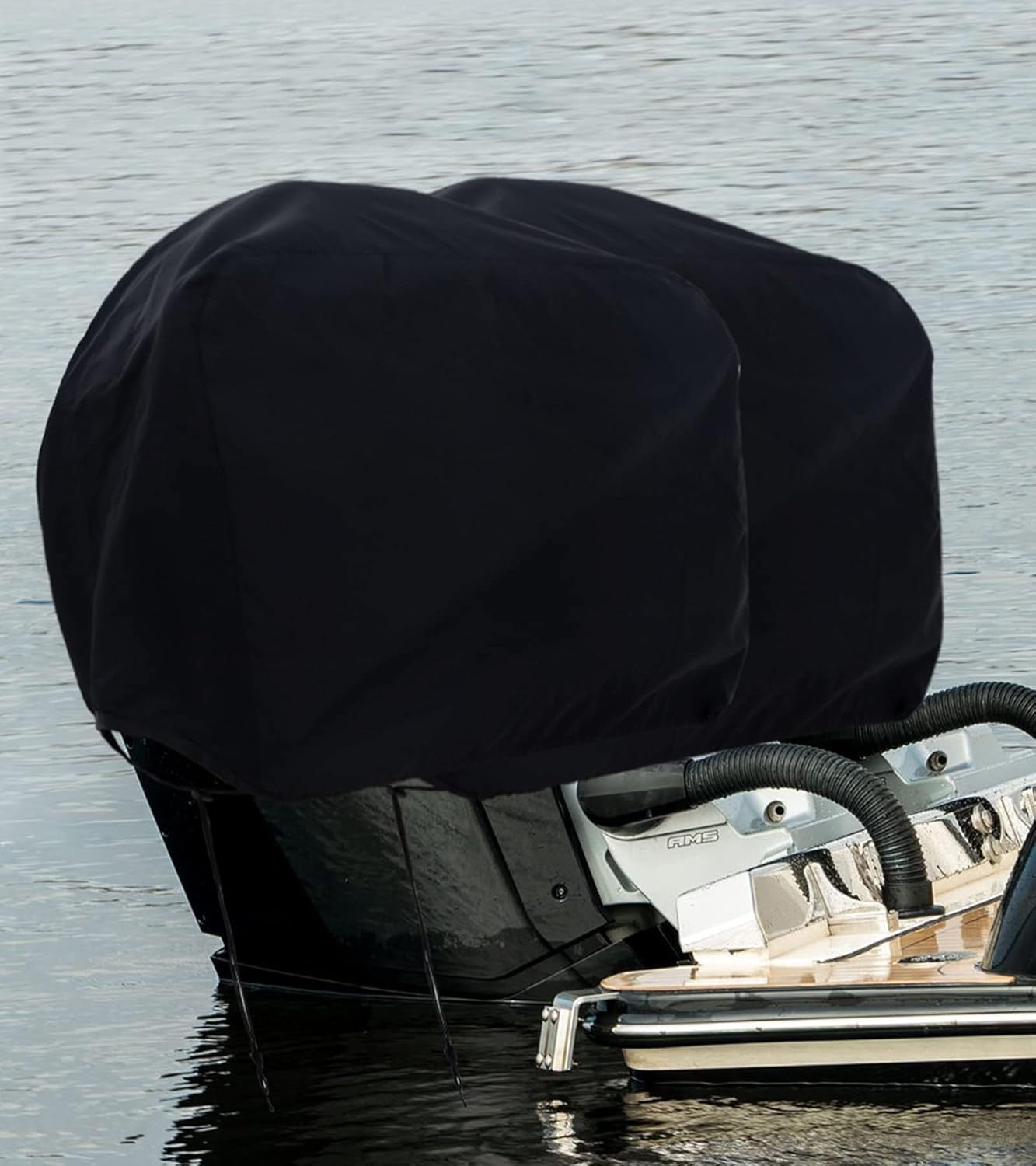 Outboard Motor Engine Cover for Boat (Universal, Black)