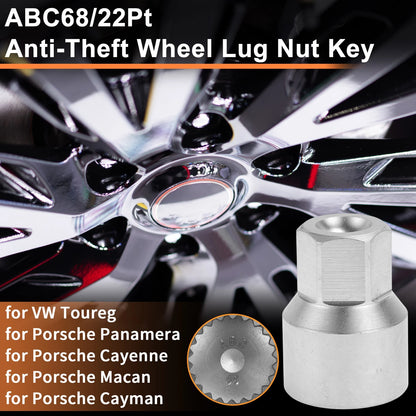 Wheel Lock Lug Nut for VW Touareg (2004–2018) - ABC68/22Pt