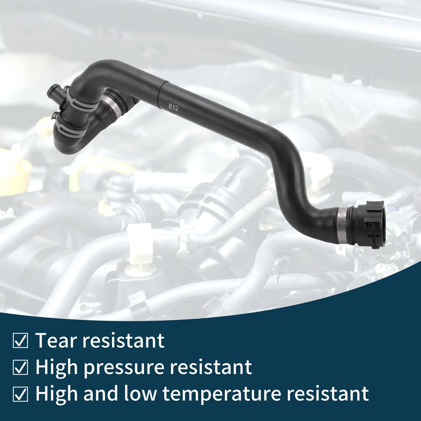 Radiator Hose for Porsche Macan 2.0L Rubber Water Pipe (2017-2024)