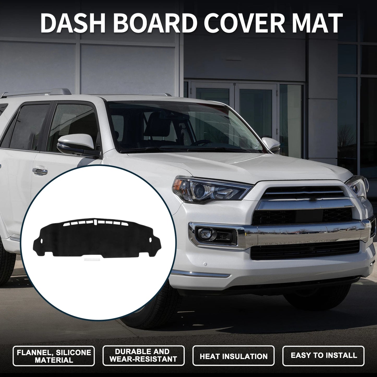 Set of 1 Dashboard Dash Cover Mat for Honda N-BOX/N-BOX Custom (JF5/JF6) Black