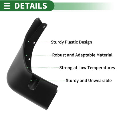 Set of 4 Mud Flaps Splash Guards for Nissan Tiida (2016–2021)