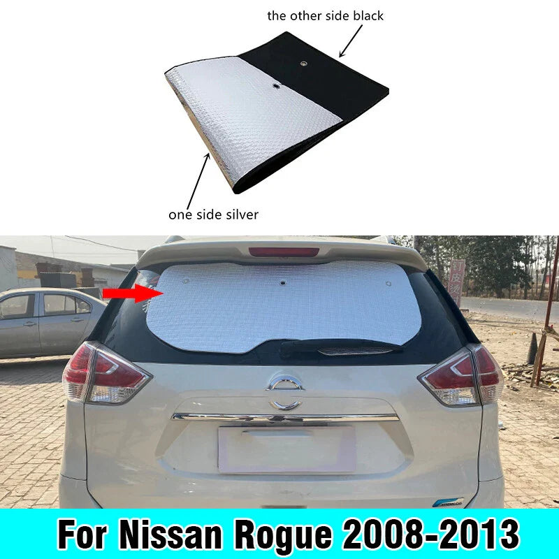 Rear Windshield Privacy Thick Sunshade Cover for Nissan Rogue (2008–2013)