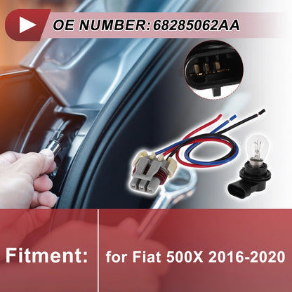 Headlight Light Socket Wiring for Fiat 500X (2016–2020) No. 68285062AA