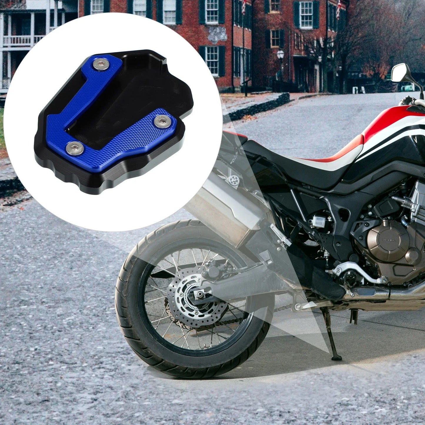 Motorcycle Side Stand Pad for Honda CRF1000L (2017-2020) - Blue