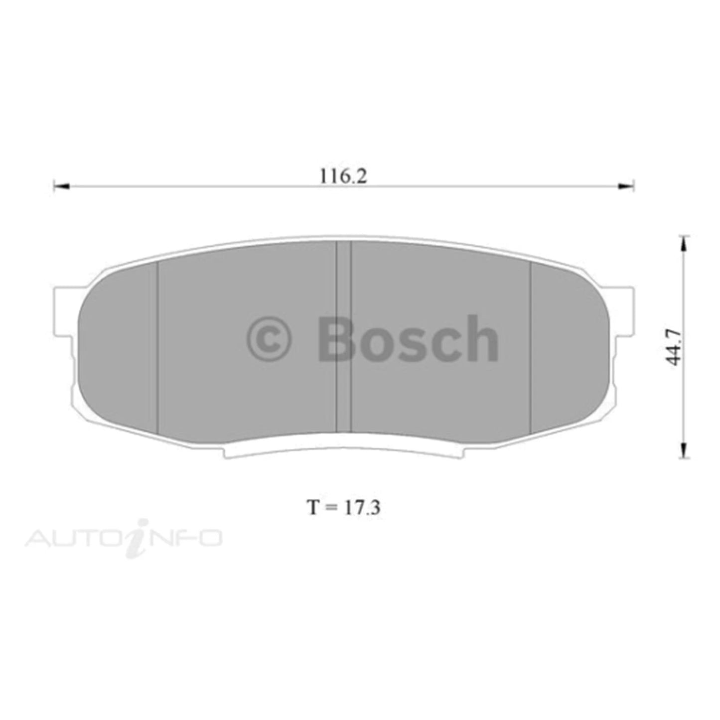 Set of 4 Bosch Rear Disc Brake Pads for Lexus LX570 (2008–2019)