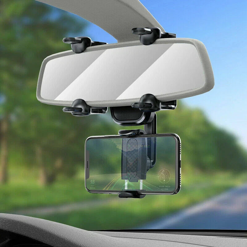 360° Car Rearview Mirror Mount Holder for Universal Cell Phone GPS