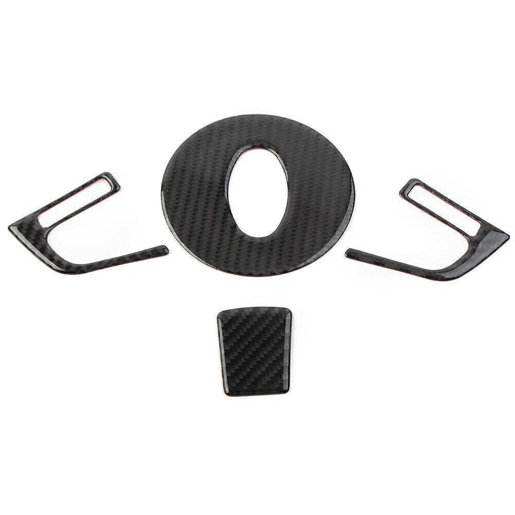 4X Carbon Fiber Look Steering Wheel Cover Kit for Subaru Forester (2013–2018)