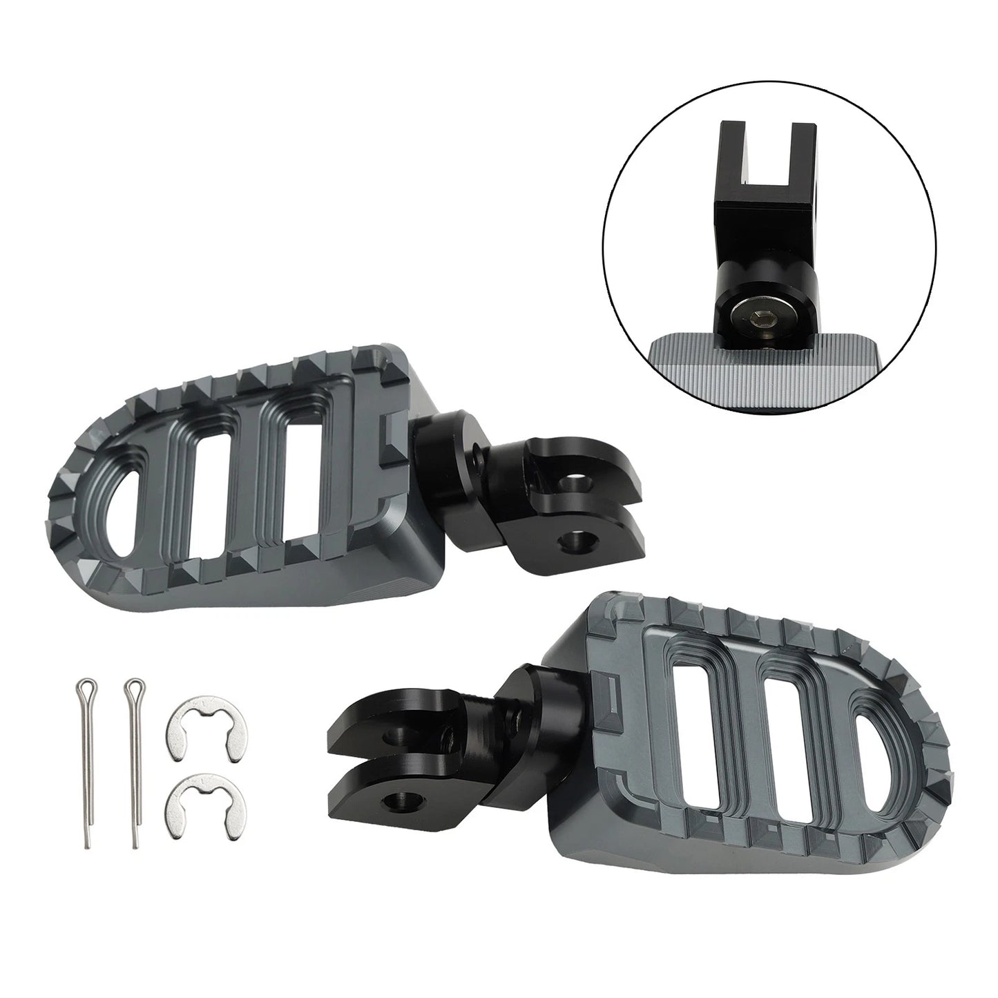 Pair of Black 7/8" Motorcycle Mirrors for Handlebar (22mm)