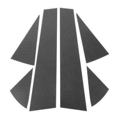 Set of 6 Door Pillar Window Trim for VW Polo MK5 (2011–2018) Carbon Fiber