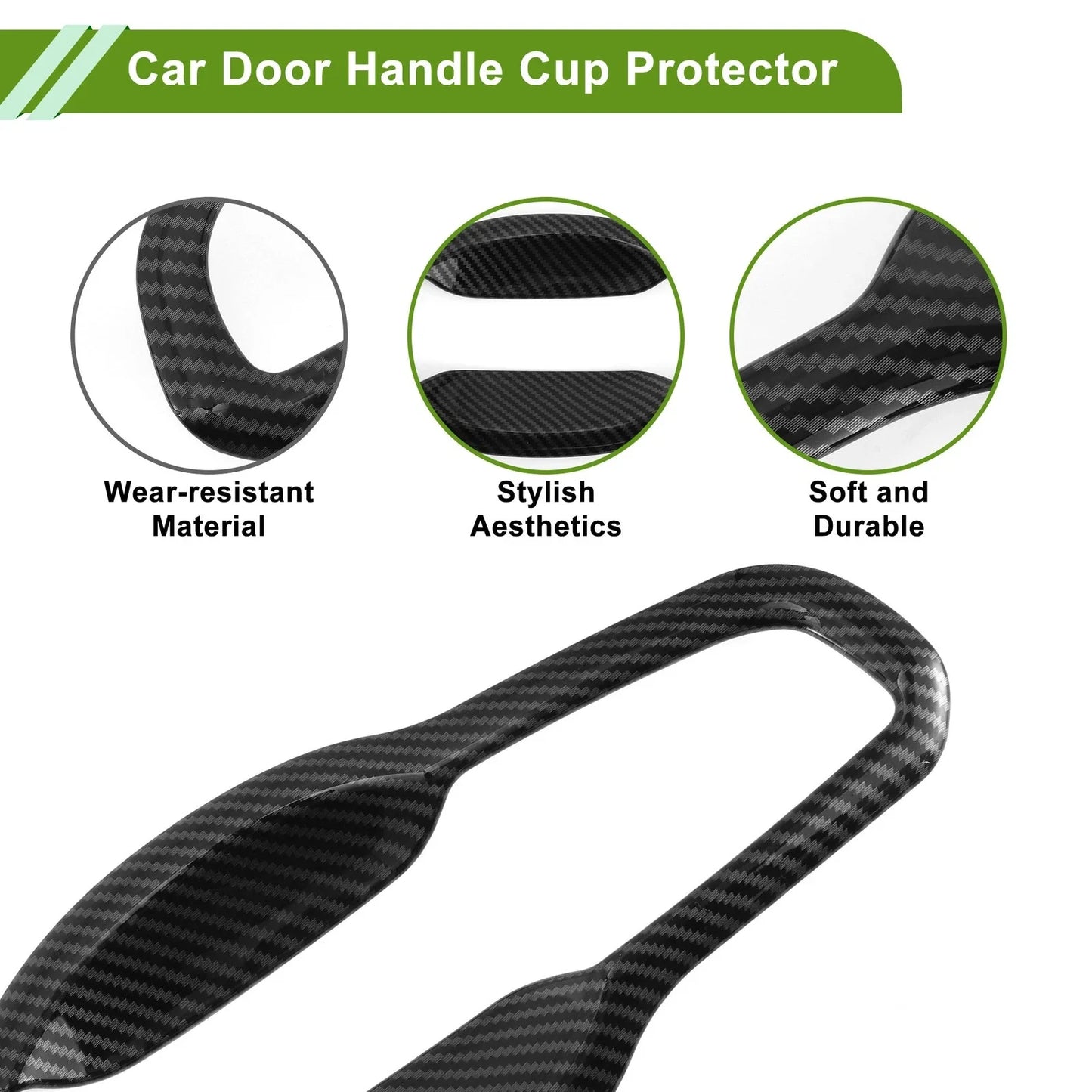 Car Door Handle Cup Protector for Honda CR-V CRV (2017-2022) 8 x Carbon Fiber