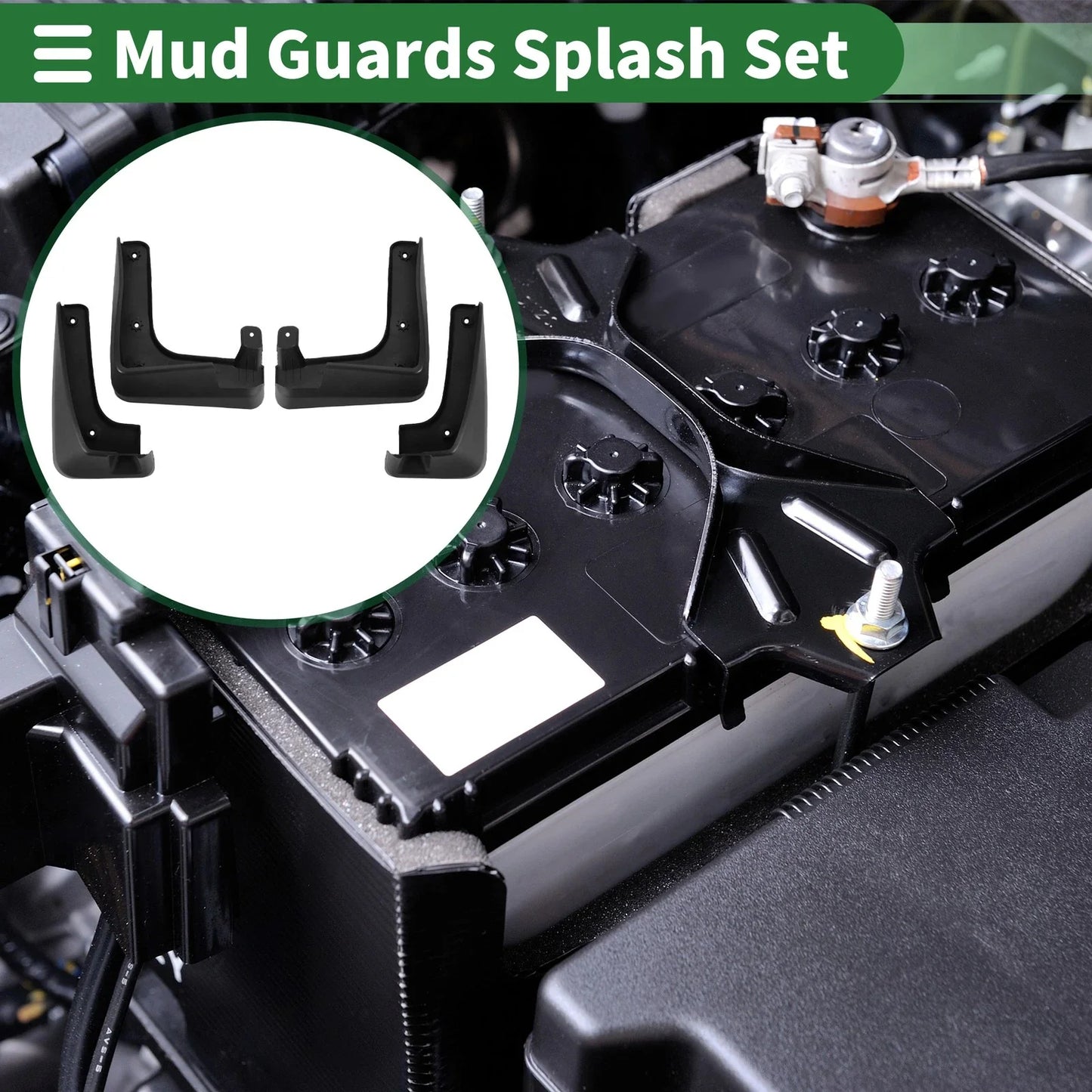 Mud Flaps Splash Guards for Hyundai Tucson (2017-2020) with Mount Accessories