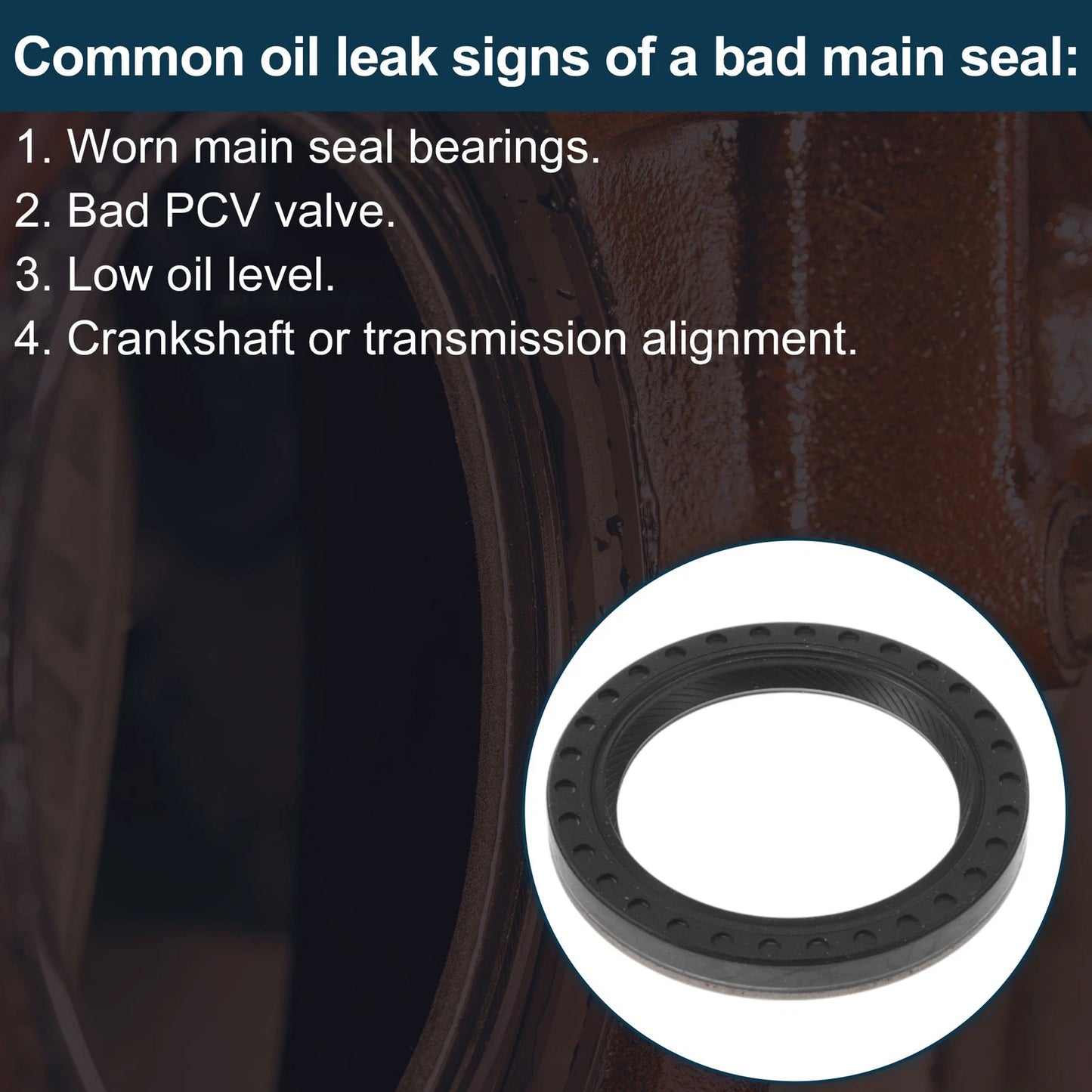 Front Crankshaft Oil Seal for Ford F-250 (1996–2007) No.F3AE6700AC